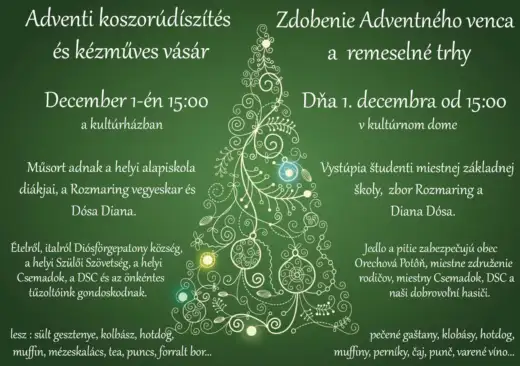 Adventi koszorúdíszítés és kézműves vásár