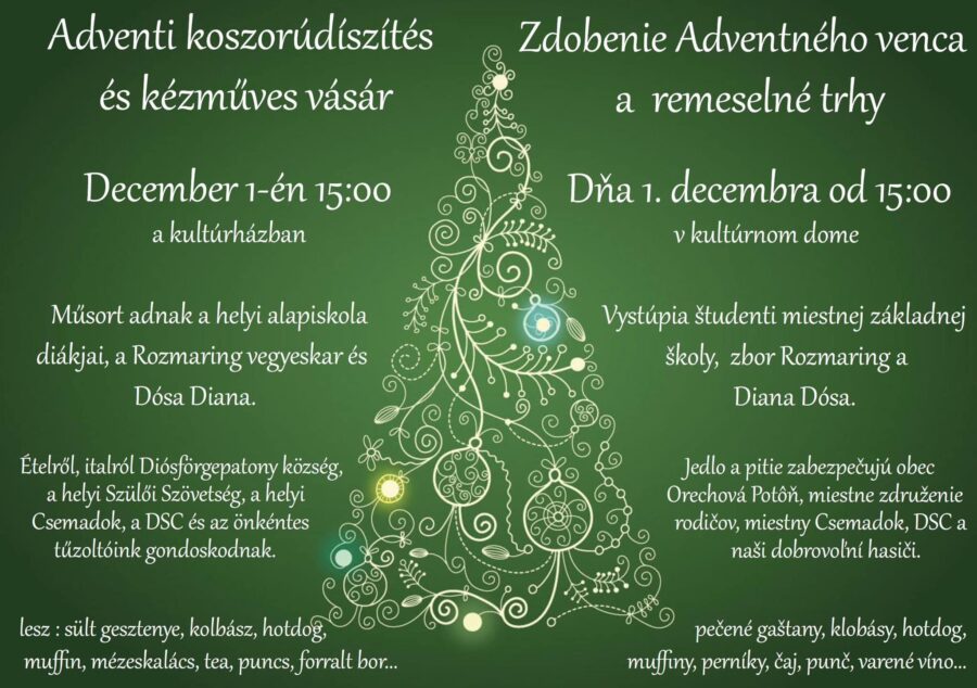 Adventi koszorúdíszítés és kézműves vásár