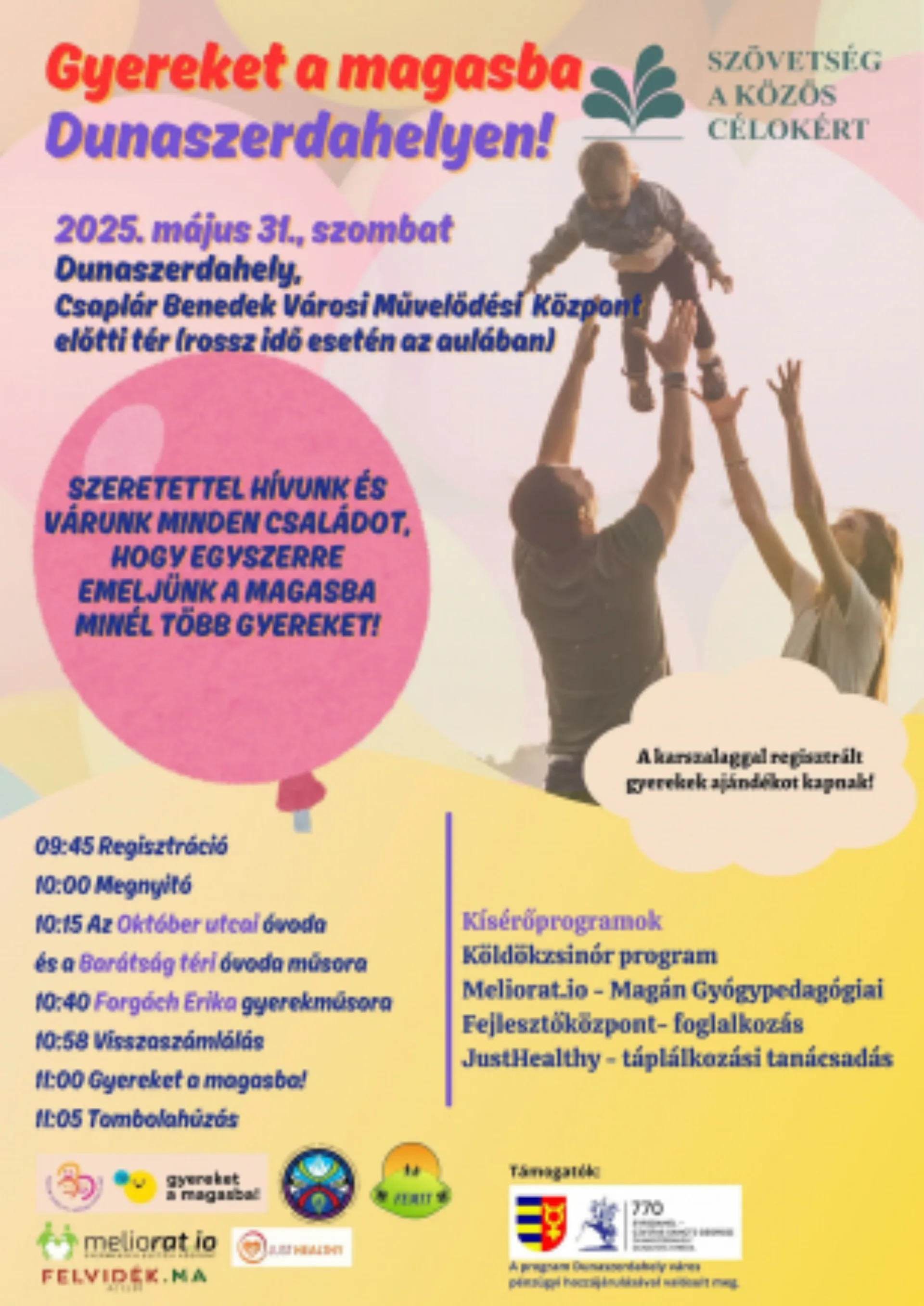 Gyereket a magasba Dunaszerdahelyen