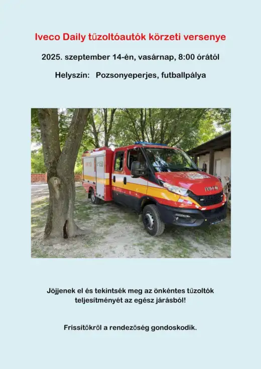 Iveco Daily tűzoltóautók körzeti versenye