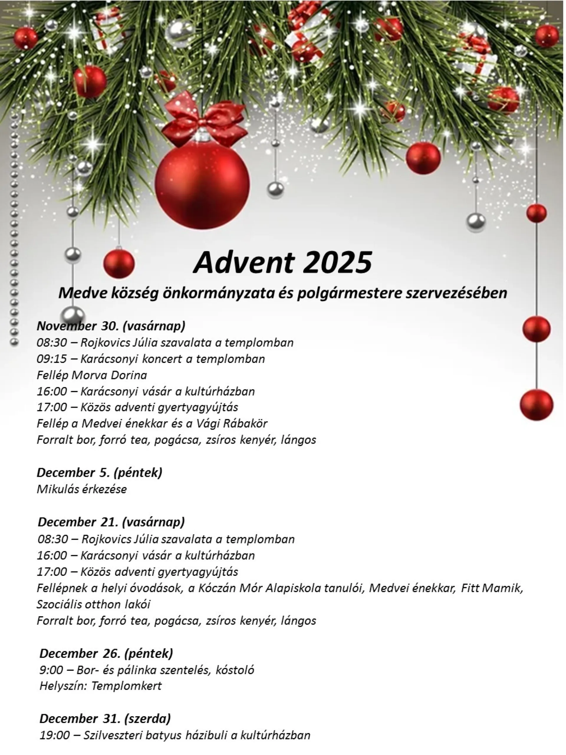 Adventi program