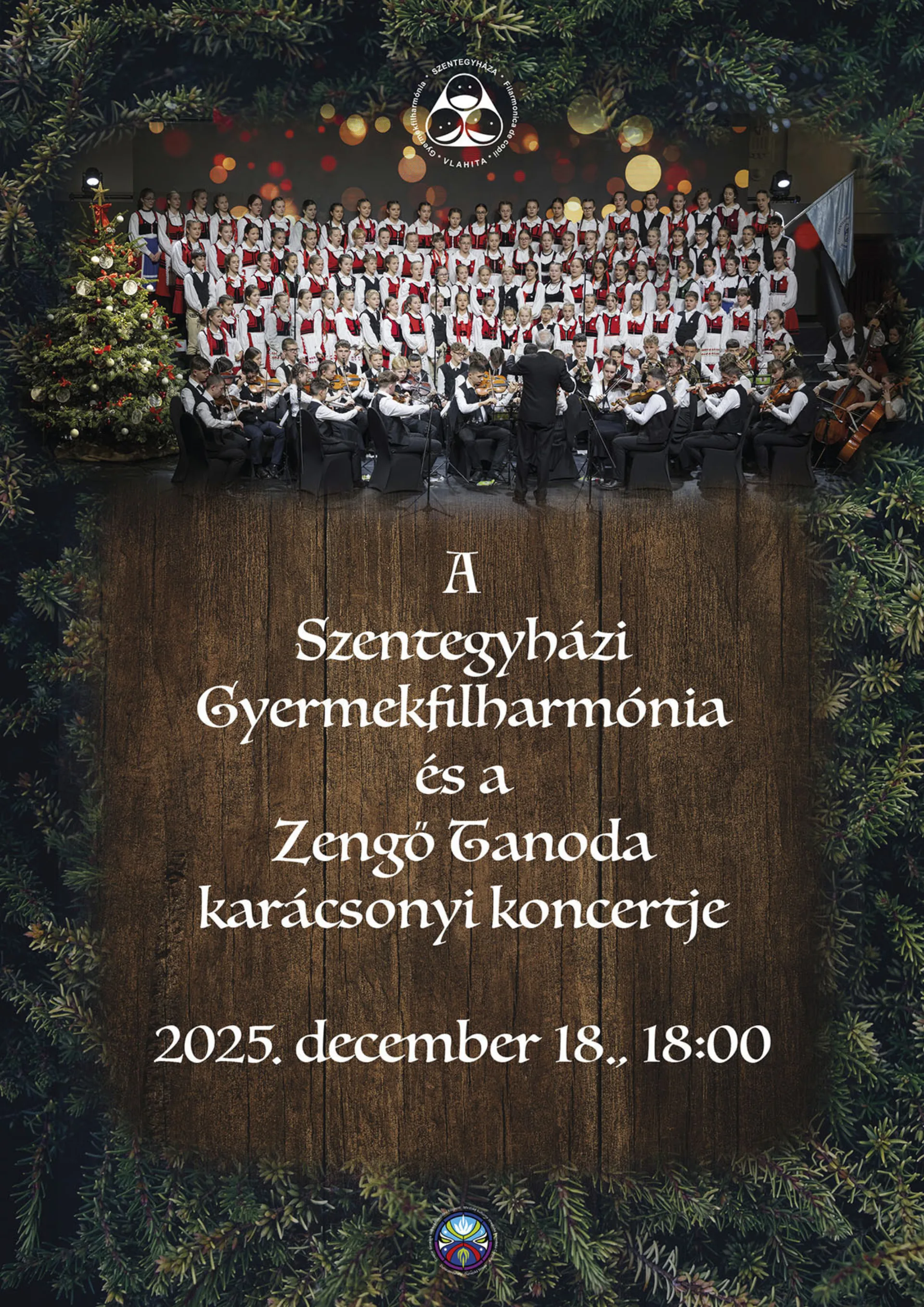 A Szentegyházi Gyermekfilharmónia és a Zengő Tanoda karácsonyi koncertje