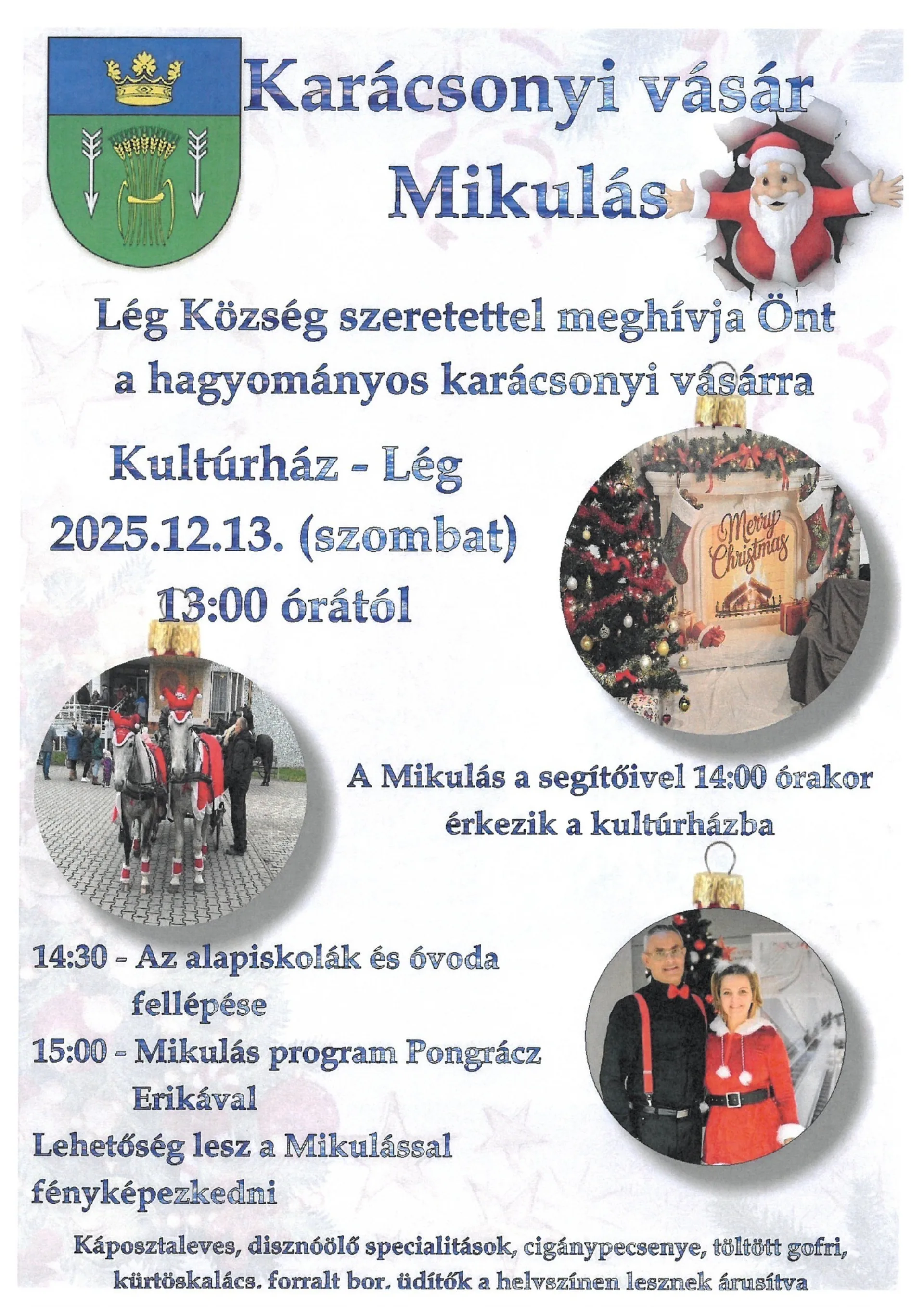 Karácsonyi vásár és Mikulás
