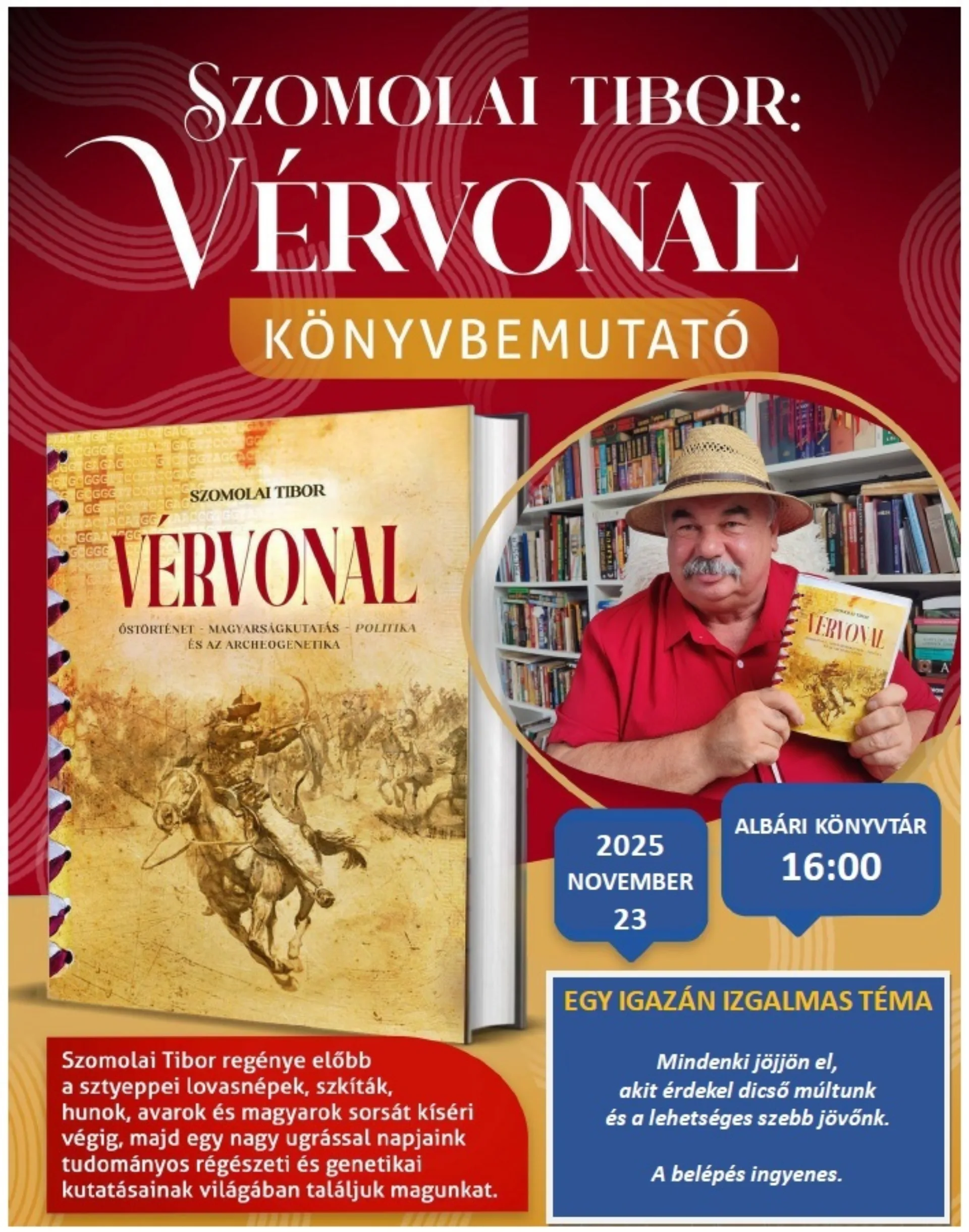 Könyvbemutató-Szomolai Tibor: Vérvonal