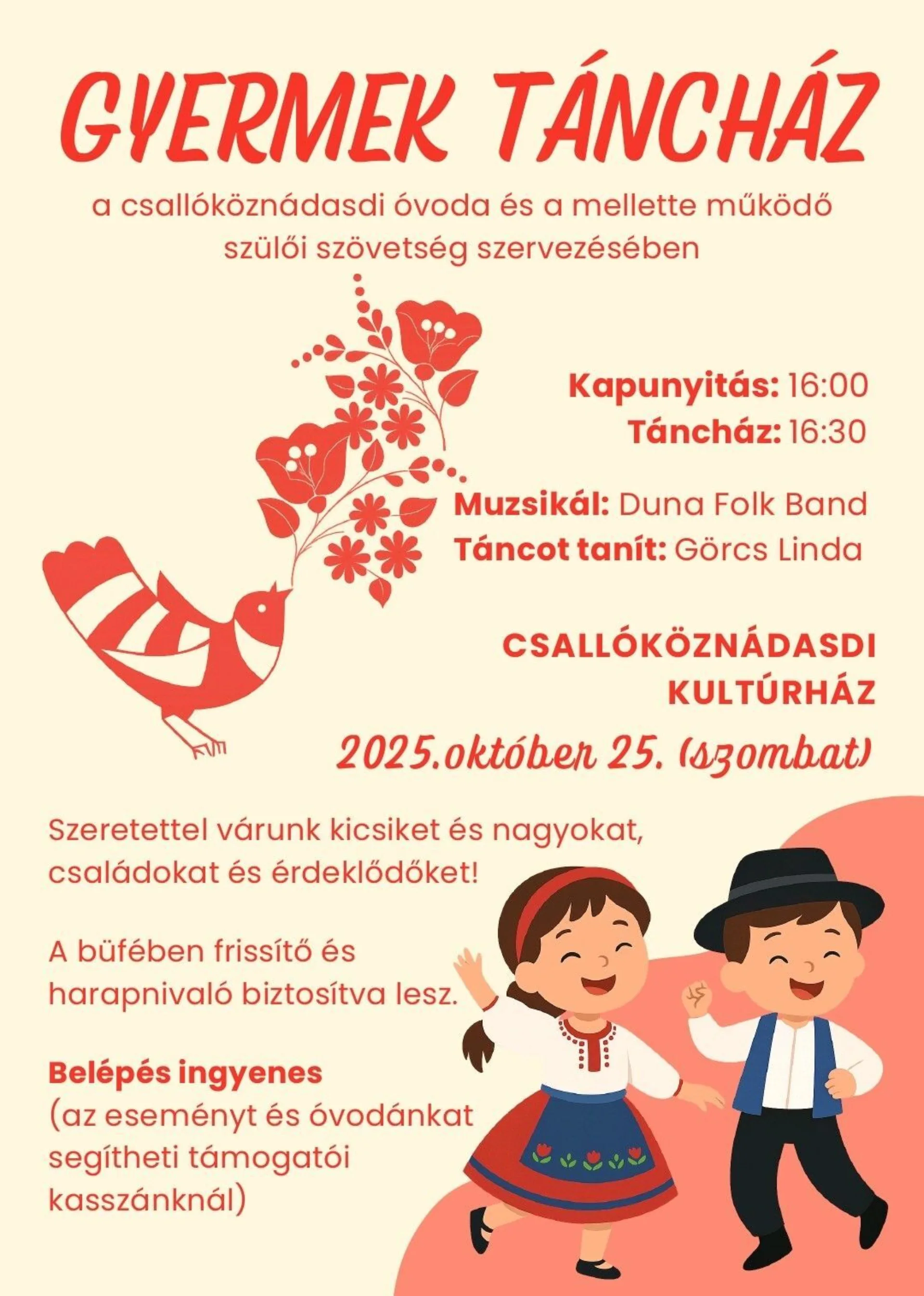 Gyermek táncház-Csallóköznádasd