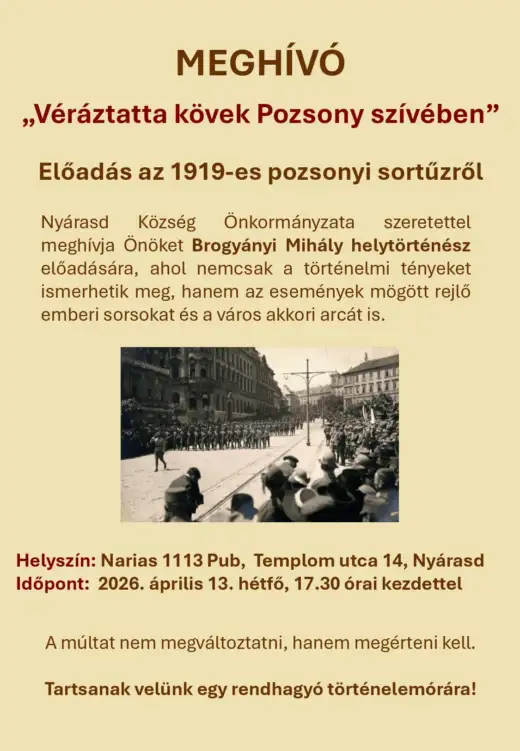 Előadás azb 1919-es pozsonyi sortűzről