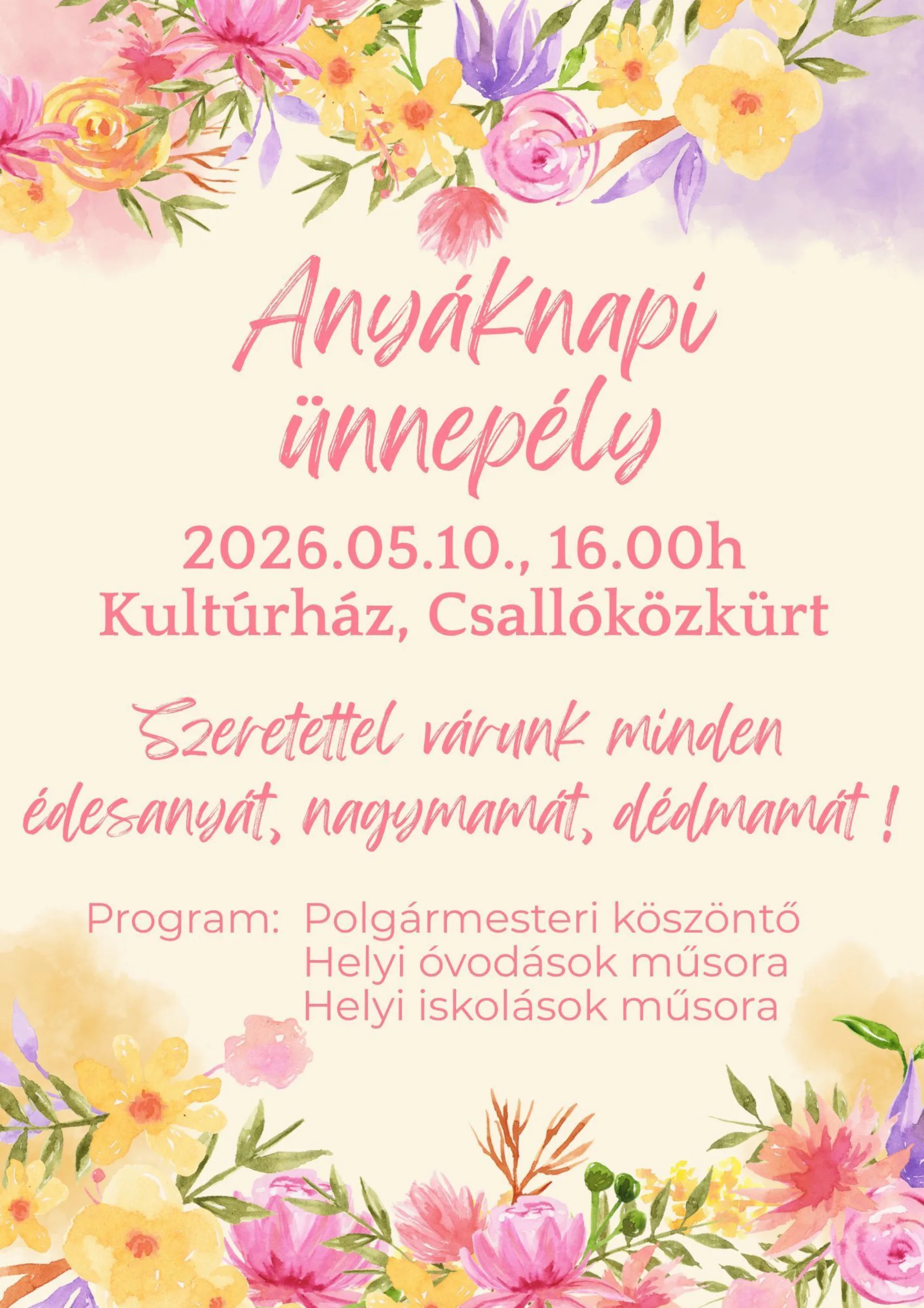Anyáknapi ünnepély