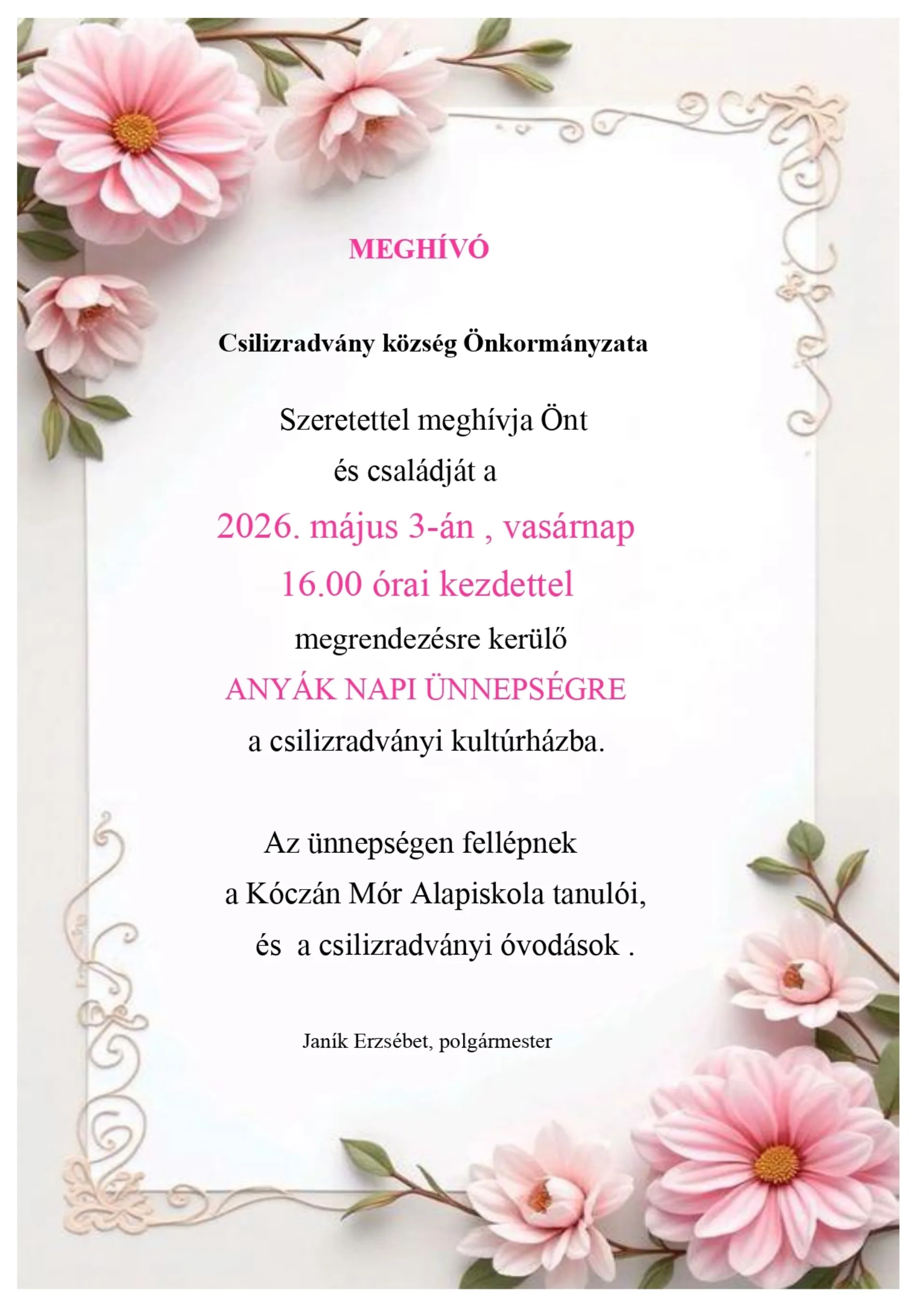 Anyáknapi ünnepség