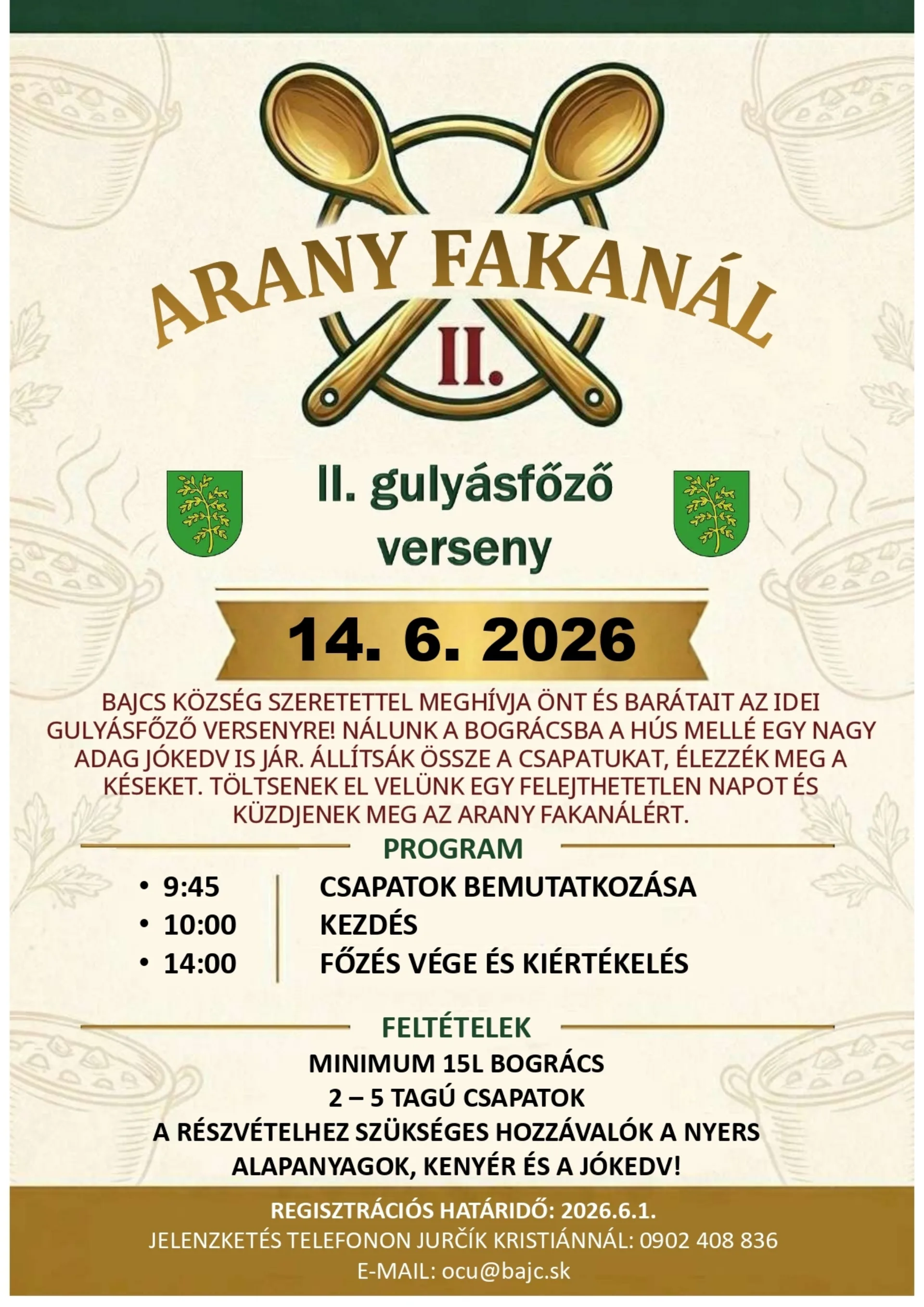 II. Gulyásfőző verseny-Arany fakanál