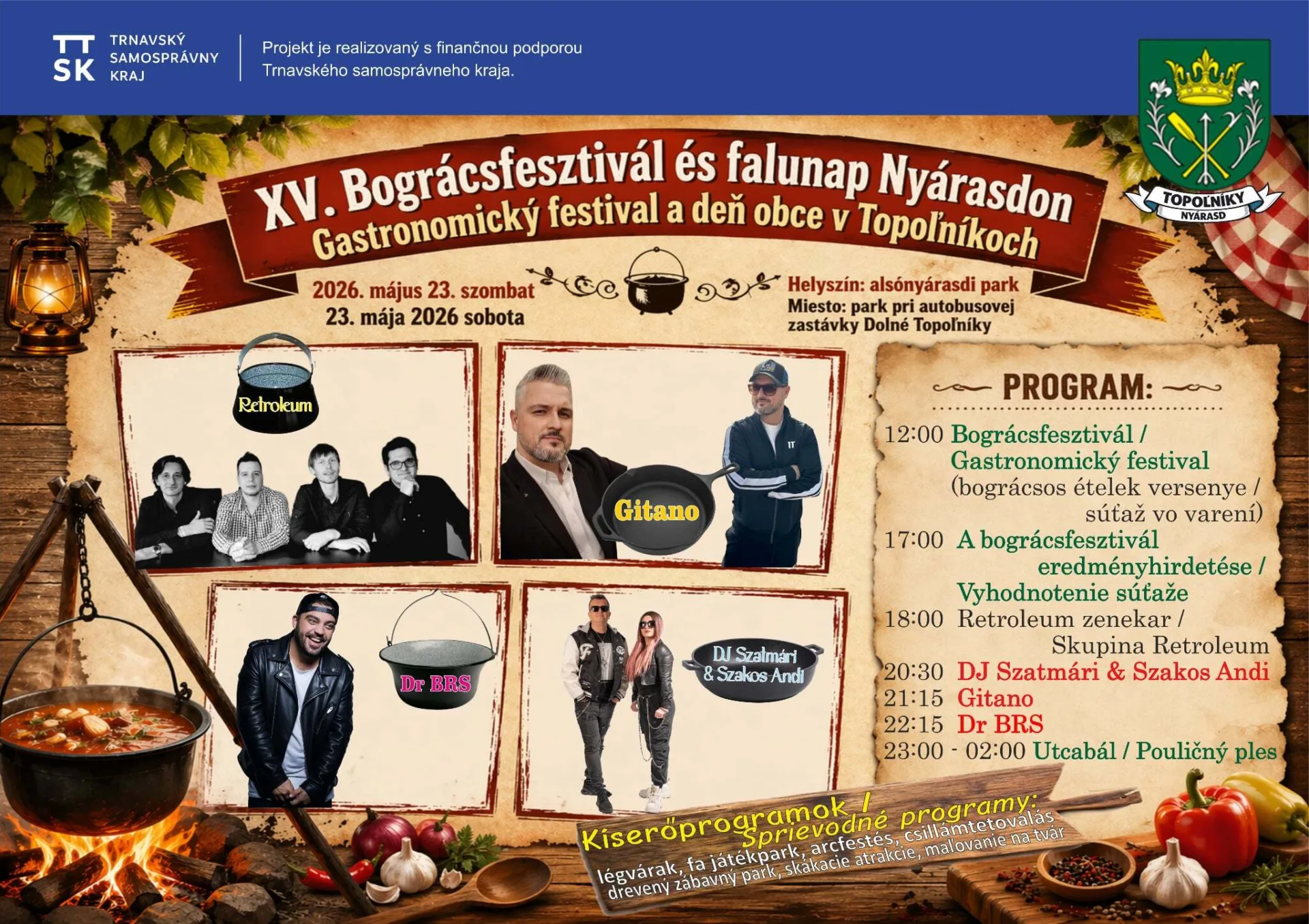 XV. Bográcsfesztivál és falunap Nyárasdon