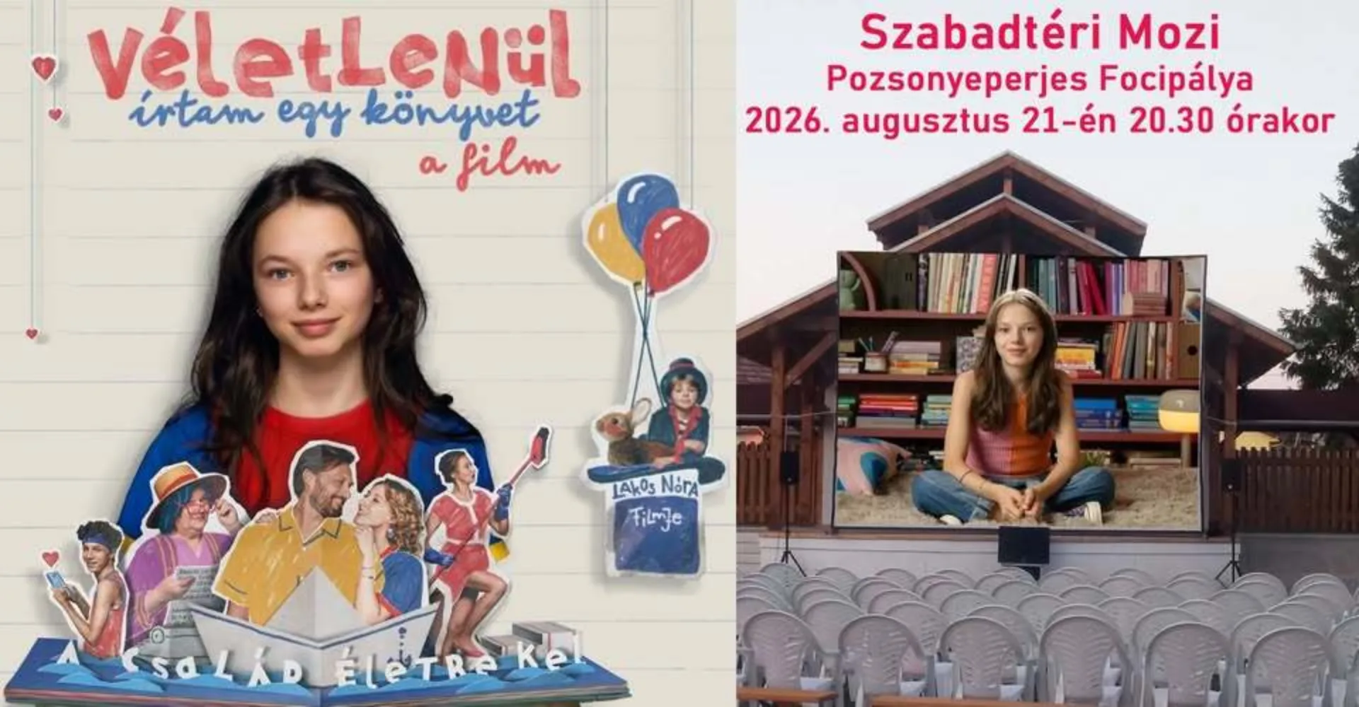 Szabadtéri mozi-Véletlenül írtam egy könyvet