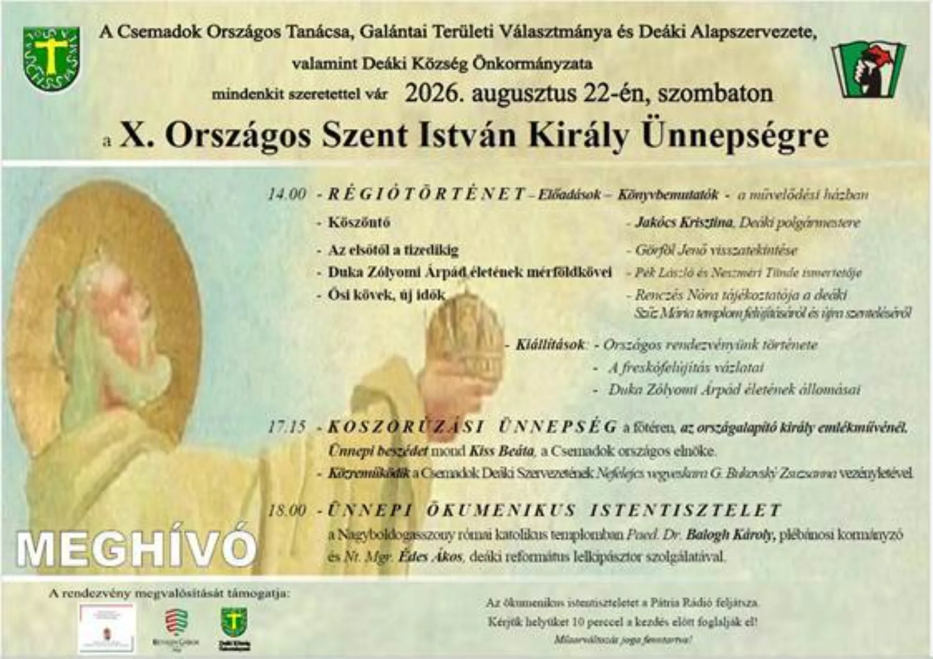 X. Országos Szent István király ünnepség