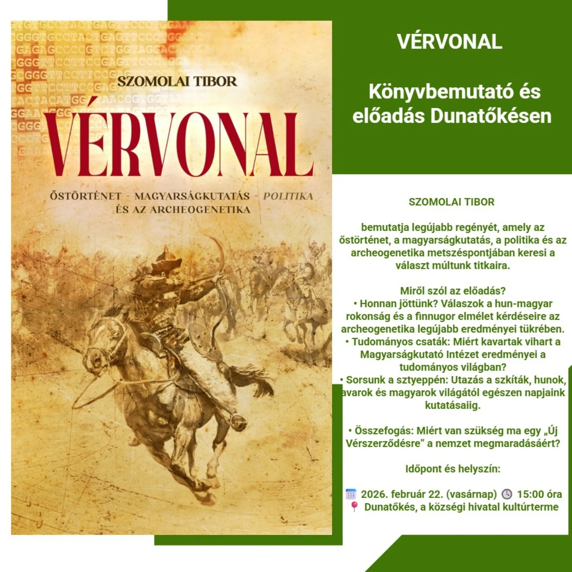 Könyvbemutató_Szomolai Tibor-Vérvonal