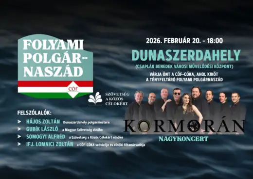 Folyami Polgárnaszád – KORMORÁN nagykoncert