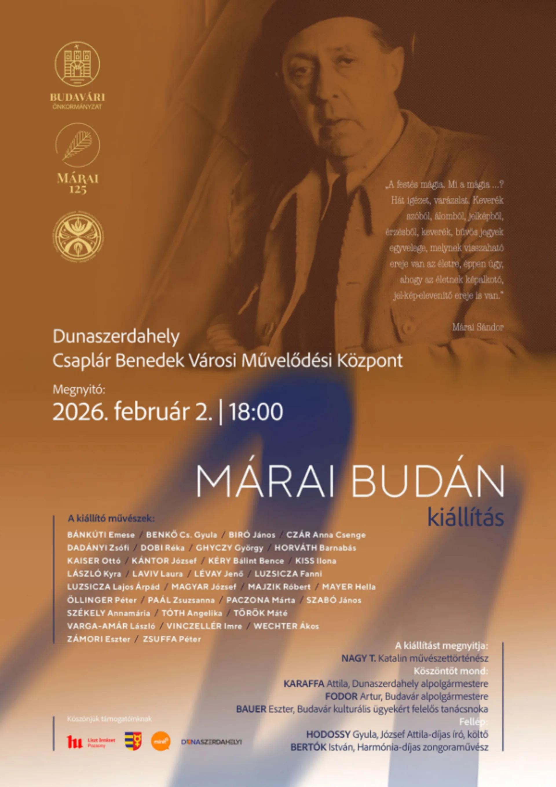 MÁRAI BUDÁN – kiállításmegnyitó