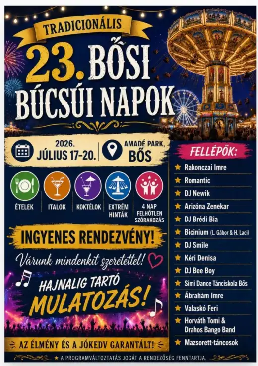 23.Bősi búcsúi napok