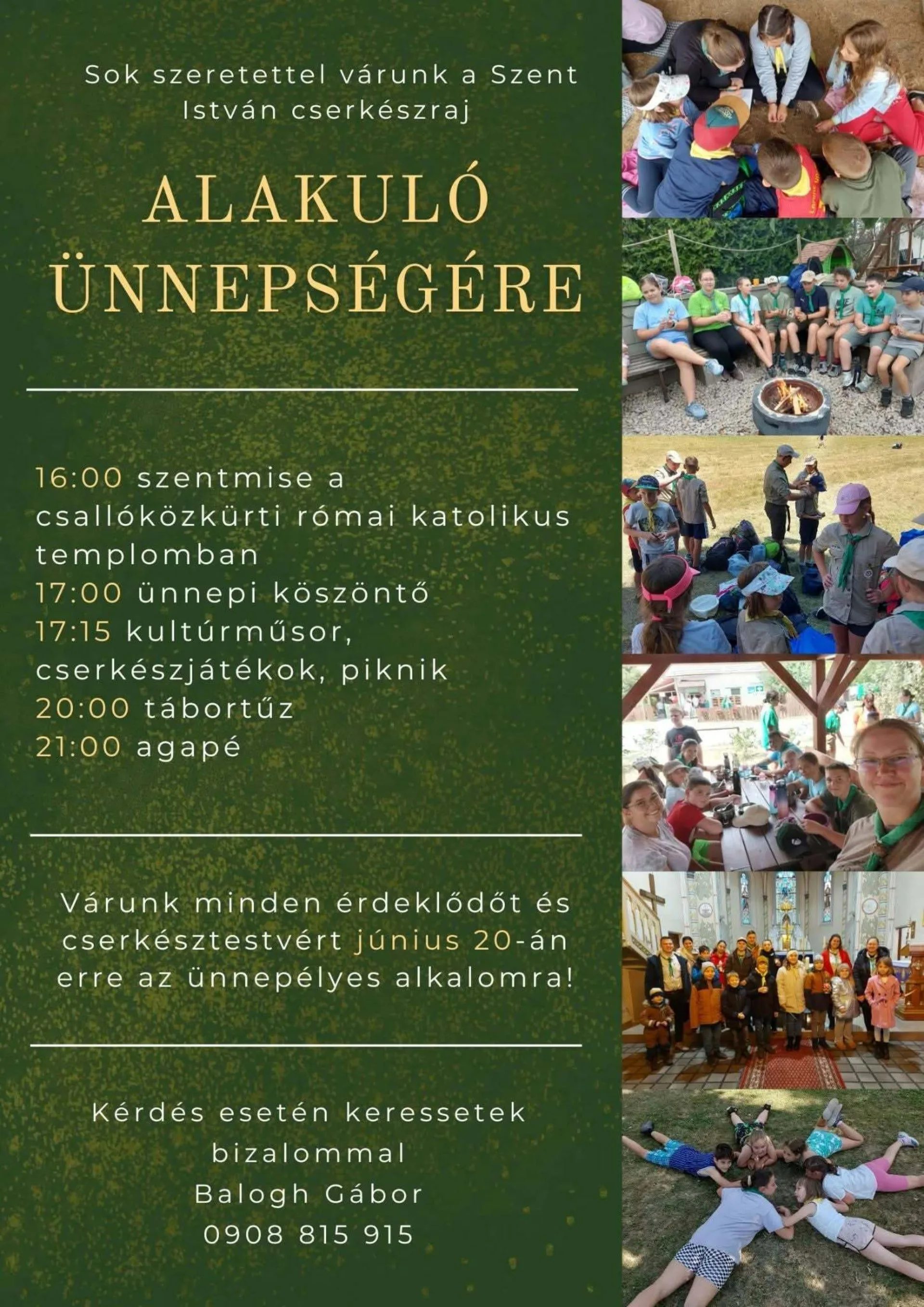 Szent István cserkészraj alakuló ünnepsége