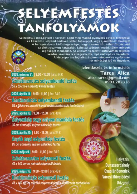 Selyemfestés tanfolyam | Színátmenetes selyemsál festés