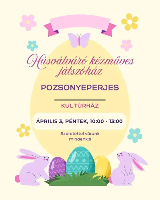 Húsvétváró kézműves játszóház