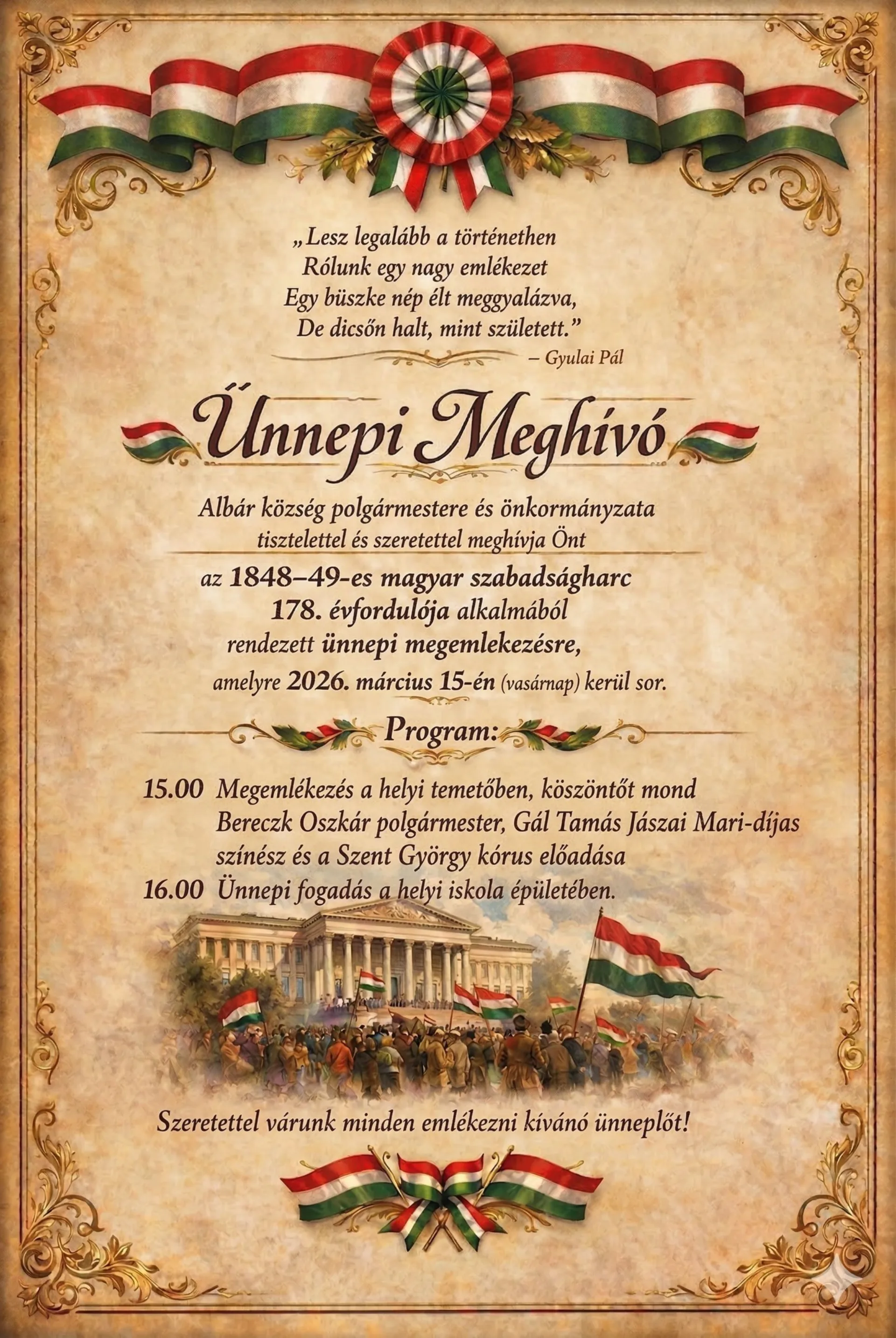 Március 15 ünnepség