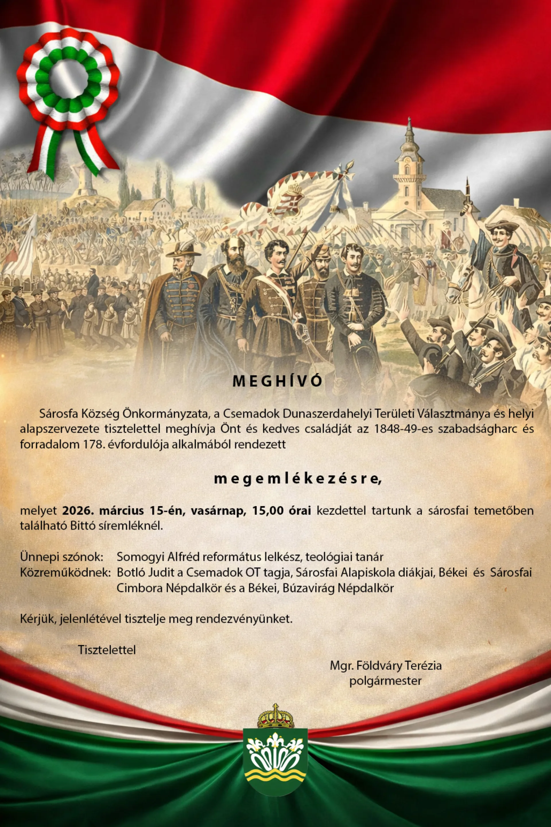 Március 15 ünnepség