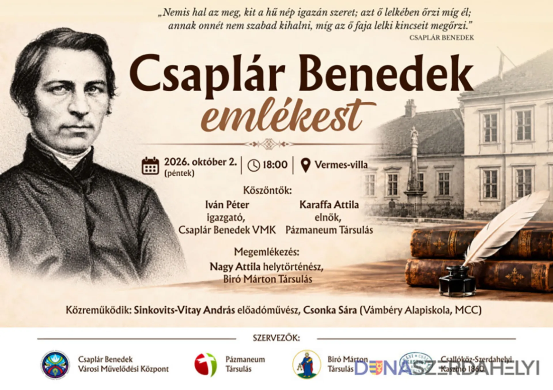Csaplár Benedek-emlékest